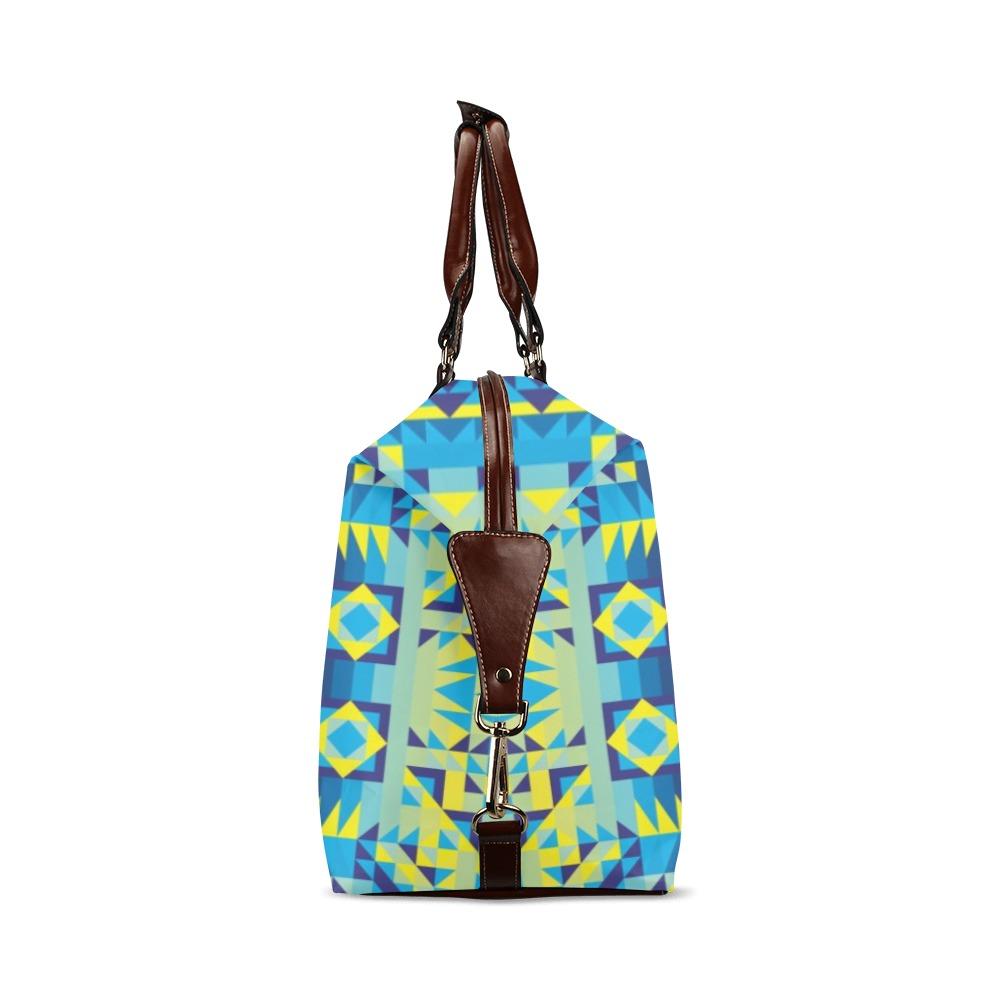 Kaleidoscope Jaune Bleu Classic Travel Bag (Model 1643) Remake Classic Travel Bags (1643) e-joyer 