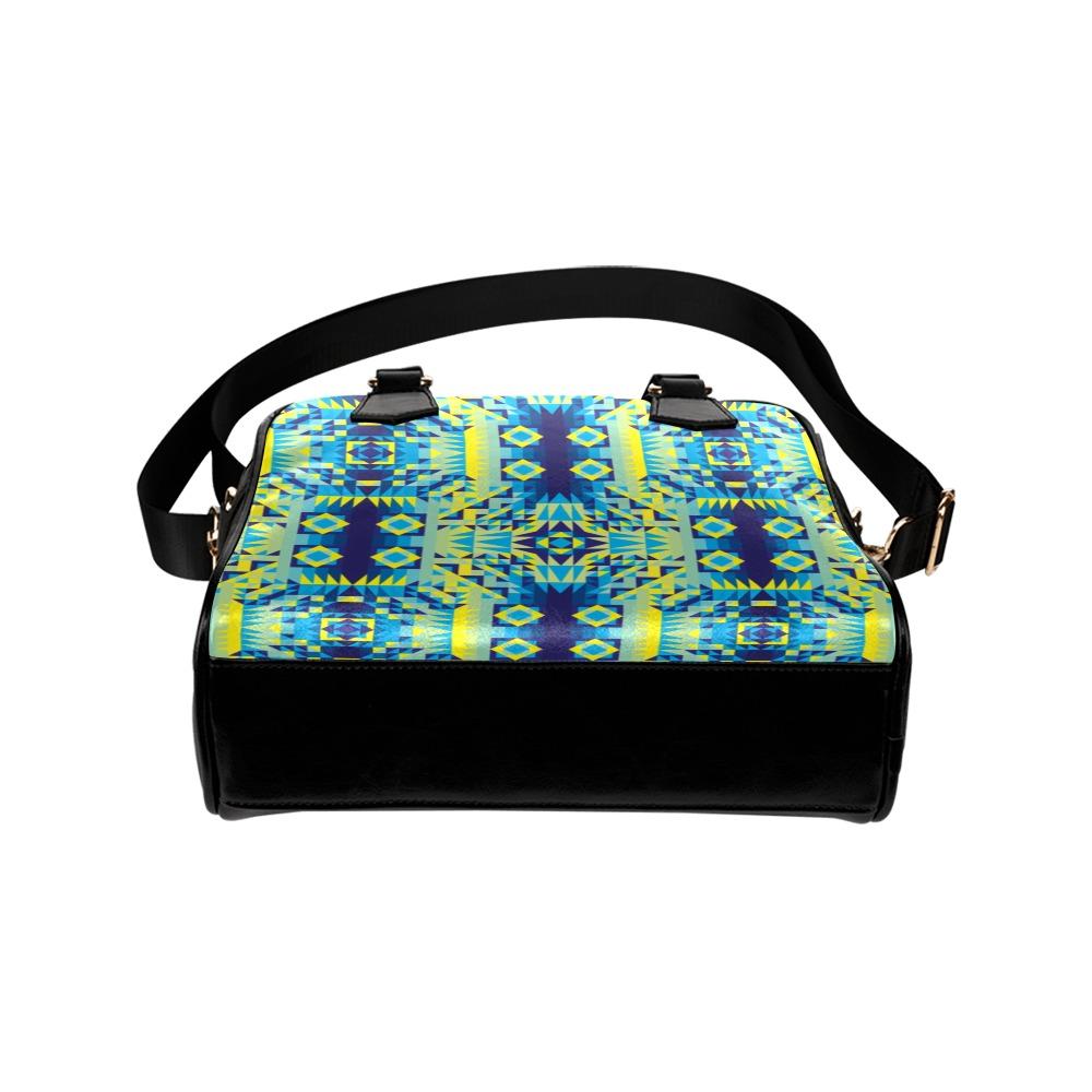 Kaleidoscope Jaune Bleu Shoulder Handbag (Model 1634) Shoulder Handbags (1634) e-joyer 