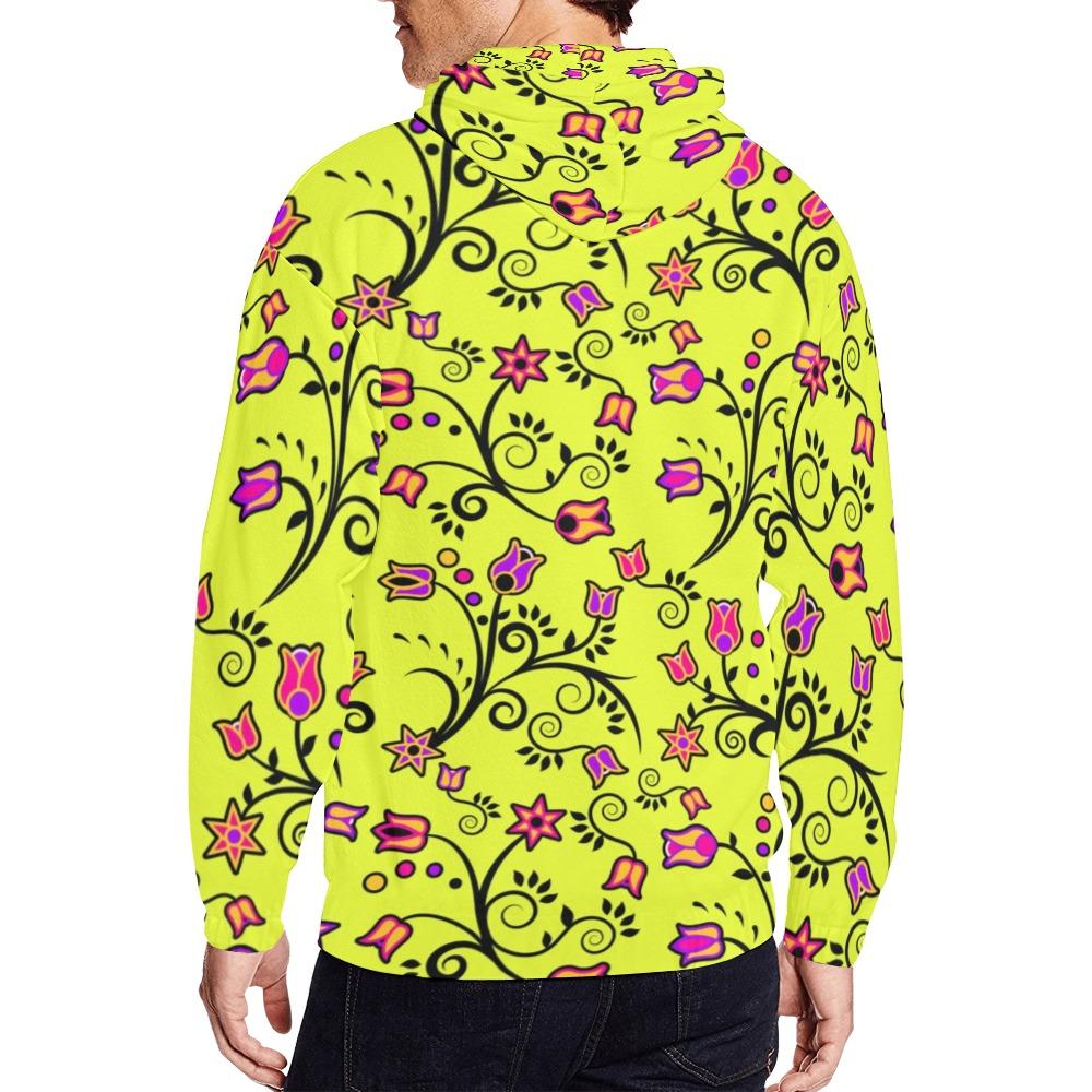 Key Lime Star All Over Print Full Zip Hoodie for Men (Model H14) hoodie e-joyer 