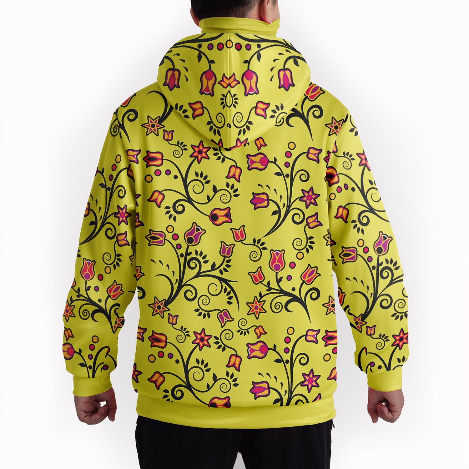 Key Lime Star Hoodie with Face Cover 49 Dzine 