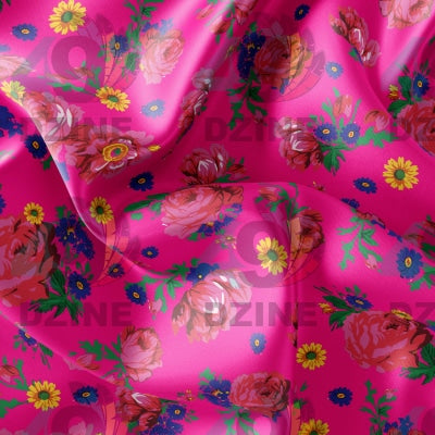 Kokum's Ceremony - Pink Satin Fabric 49DzineStore 