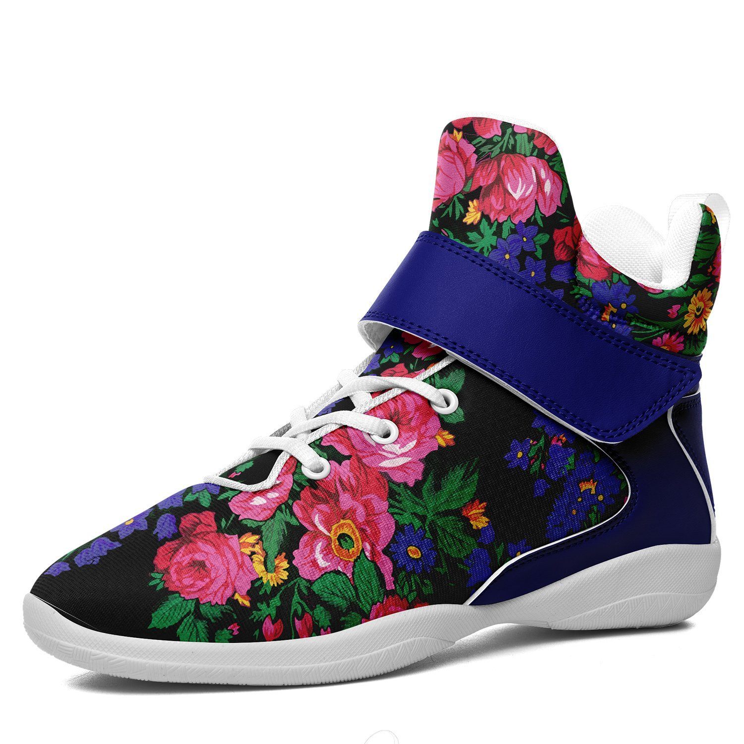 Kokum's Revenge Black Ipottaa Basketball / Sport High Top Shoes - White Sole 49 Dzine US Men 7 / EUR 40 White Sole with Blue Strap 