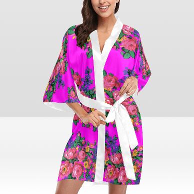 Kokum's Revenge Blush Kimono Robe Artsadd 