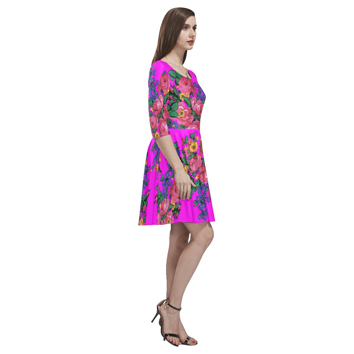 Kokum's Revenge Blush Tethys Half-Sleeve Skater Dress(Model D20) Tethys Half-Sleeve Skater Dress (D20) e-joyer 