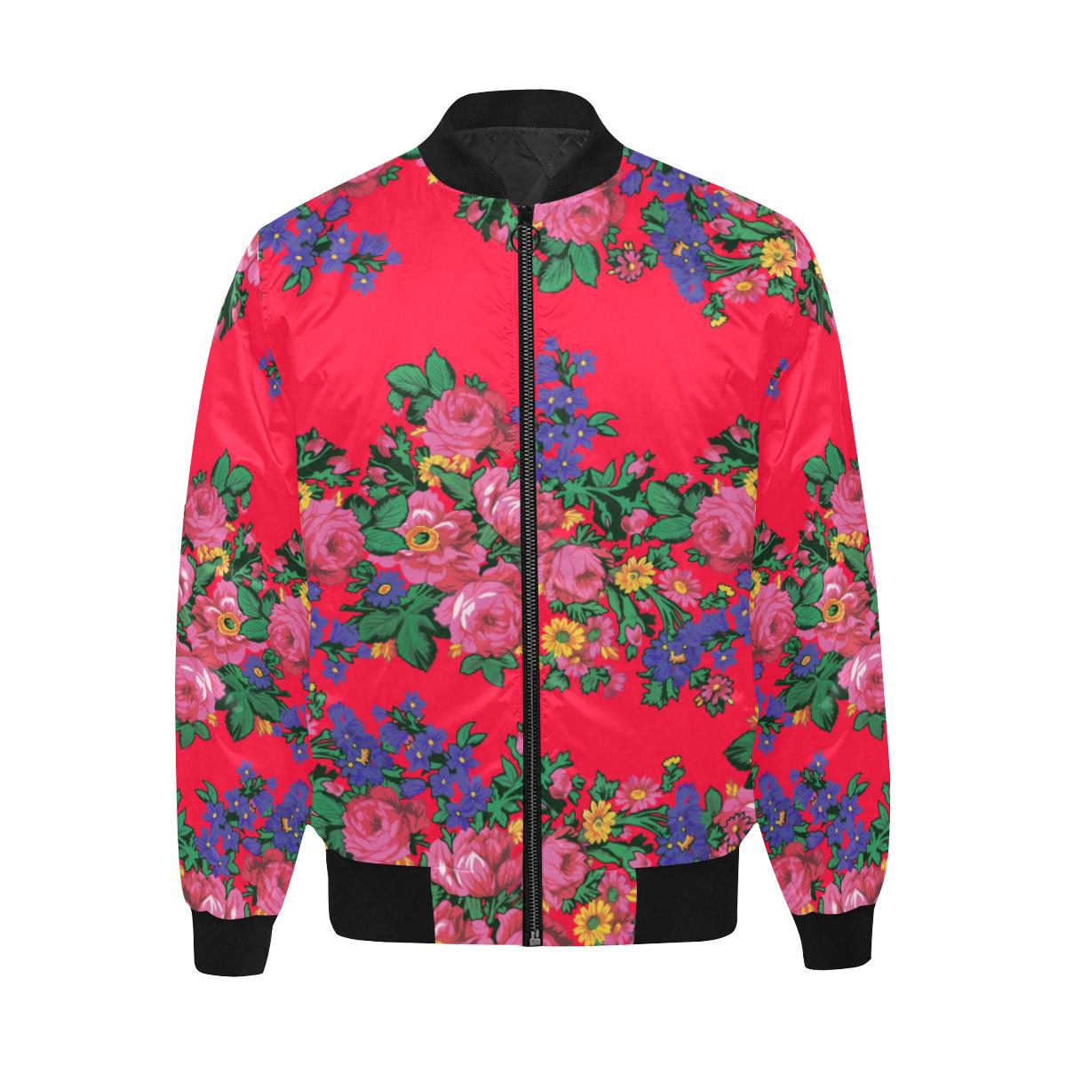 Kokum's Revenge- Dahlia Unisex Heavy Bomber Jacket with Quilted Lining All Over Print Quilted Jacket for Men (H33) e-joyer 
