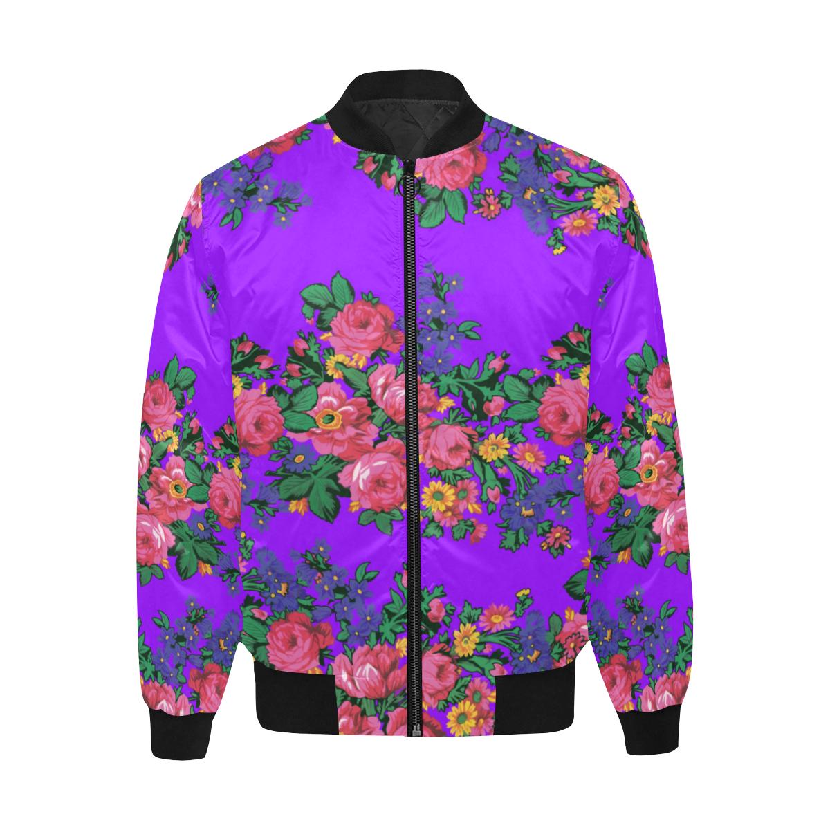Kokum's Revenge-Lilac Unisex Heavy Bomber Jacket with Quilted Lining All Over Print Quilted Jacket for Men (H33) e-joyer 