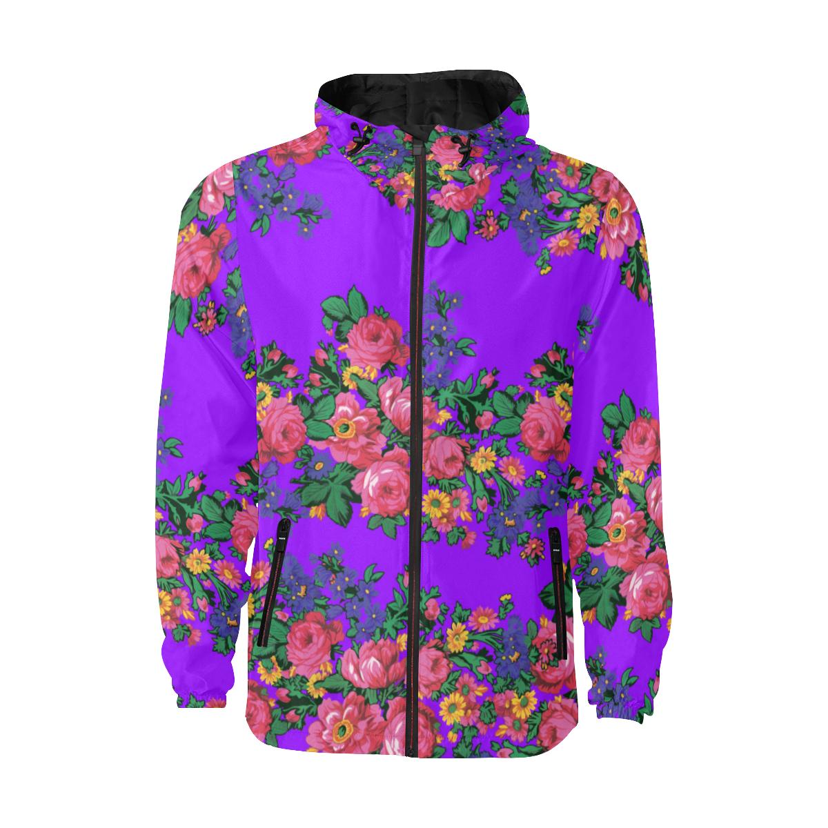 Kokum's Revenge - Lilac Unisex Quilted Coat All Over Print Quilted Windbreaker for Men (H35) e-joyer 