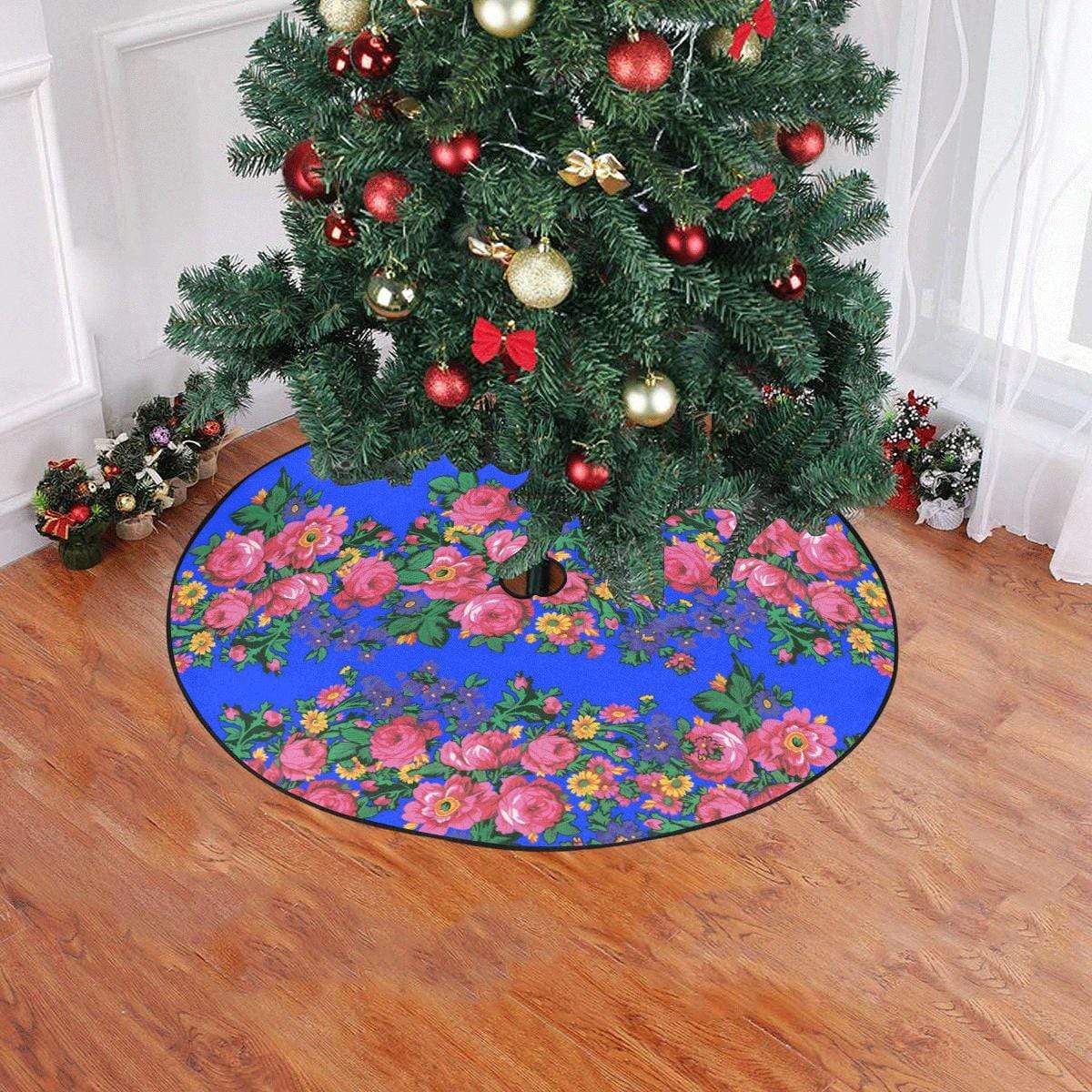 Kokum's Revenge- Royal Christmas Tree Skirt 47" x 47" Christmas Tree Skirt e-joyer 