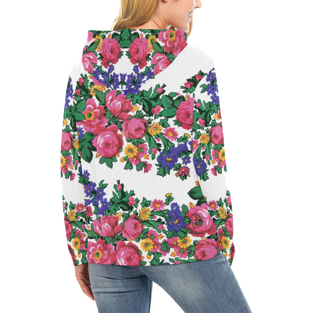 Kokum's Revenge-White All Over Print Hoodie for Women (USA Size) (Model H13) Hoodie e-joyer 