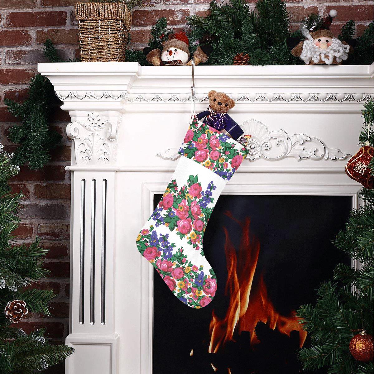 Kokum's Revenge White Christmas Stocking holiday stocking e-joyer 