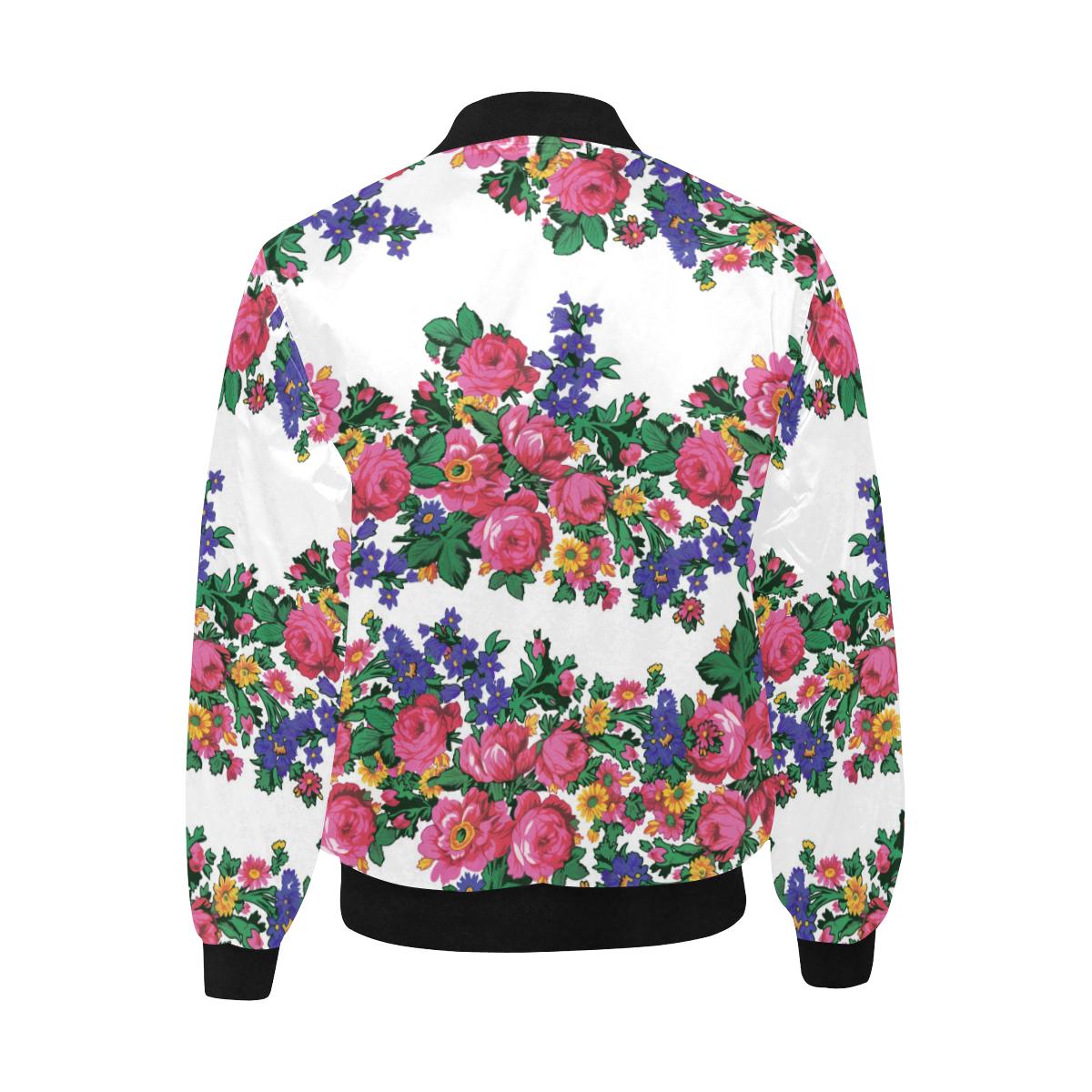 Kokum's Revenge-White Unisex Heavy Bomber Jacket with Quilted Lining All Over Print Quilted Jacket for Men (H33) e-joyer 