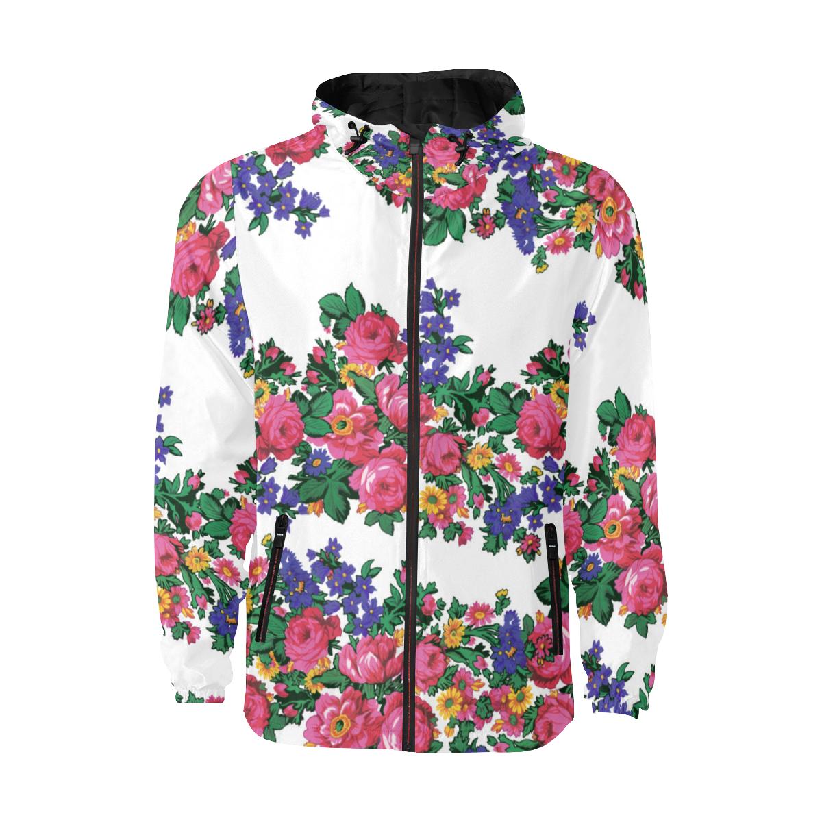 Kokum's Revenge - White Unisex Quilted Coat All Over Print Quilted Windbreaker for Men (H35) e-joyer 