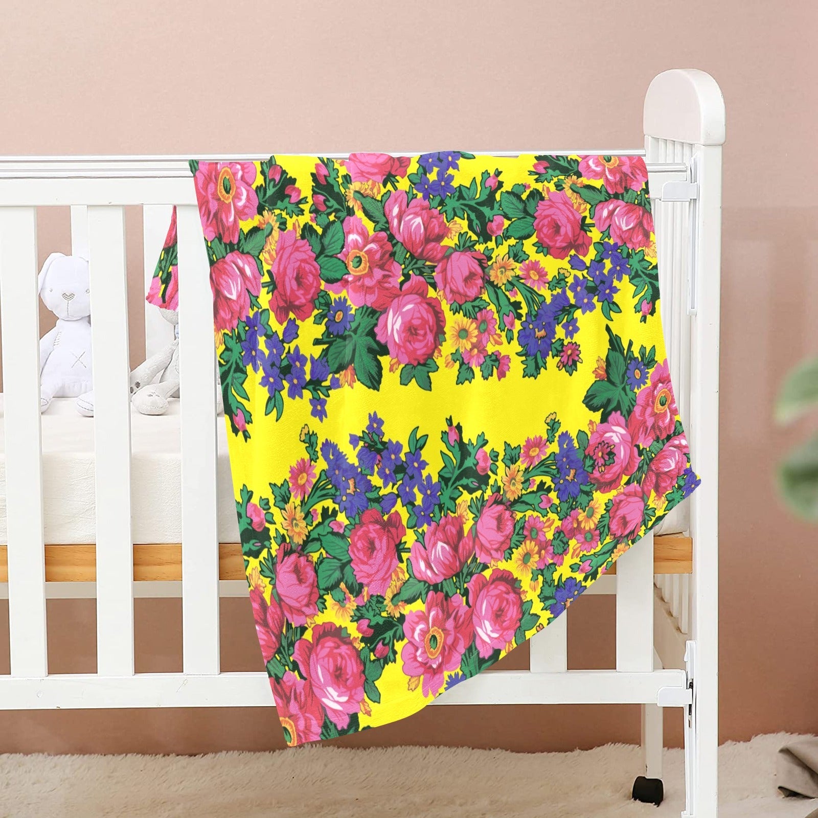 Kokum's Revenge Yellow Baby Blanket 30"x40" Baby Blanket 30"x40" e-joyer 