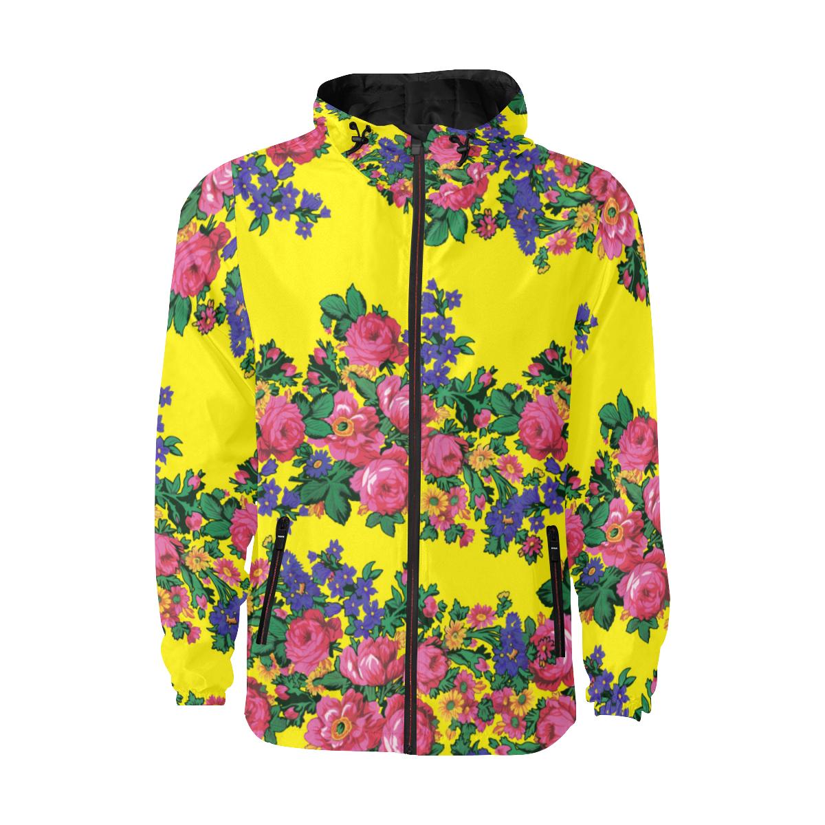 Kokum's Revenge - Yellow Unisex Quilted Coat All Over Print Quilted Windbreaker for Men (H35) e-joyer 