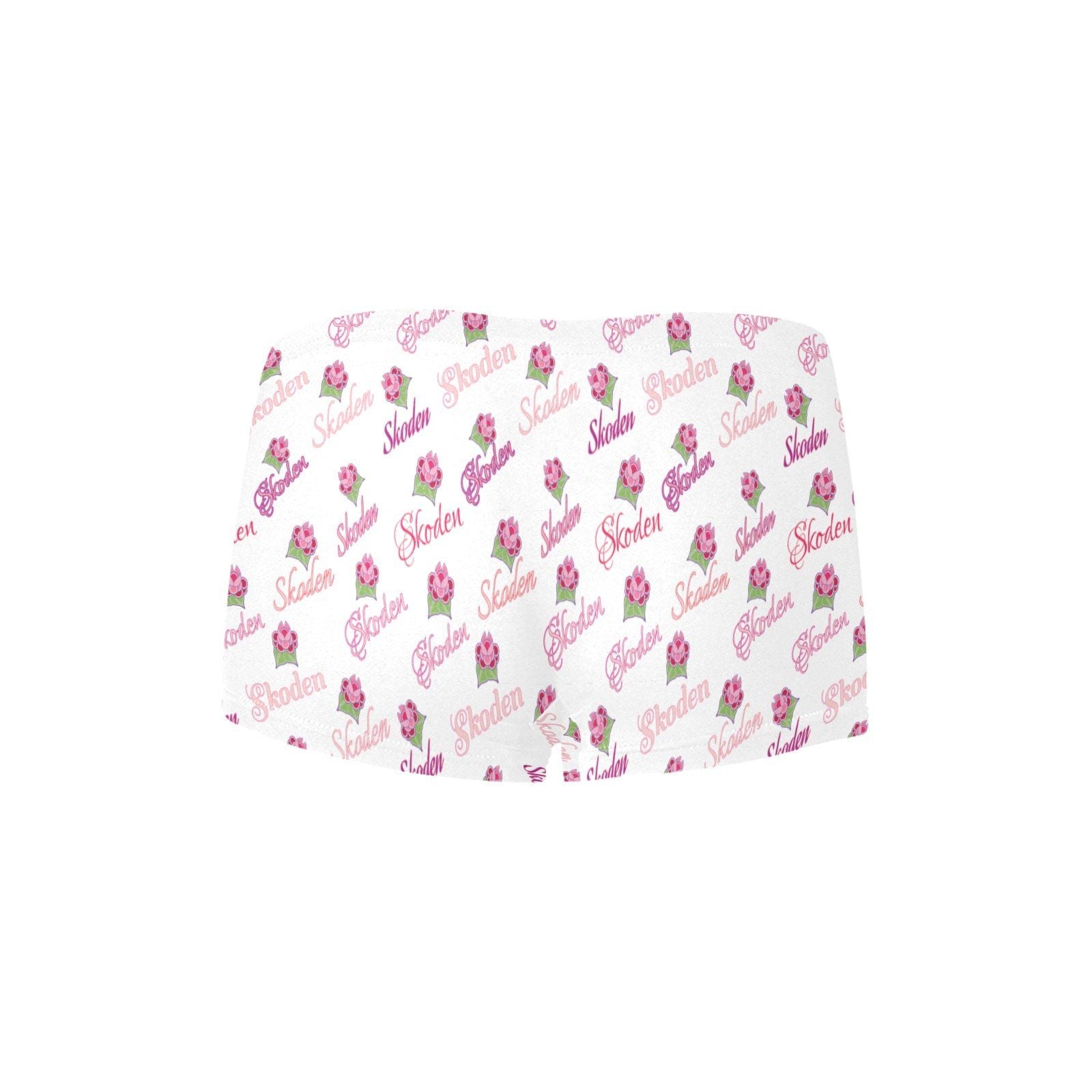 Ladies Skoden Floral Undergarment White Women's All Over Print Boyshort Panties (Model L31) Women's Boyshort Panties (L31) e-joyer 