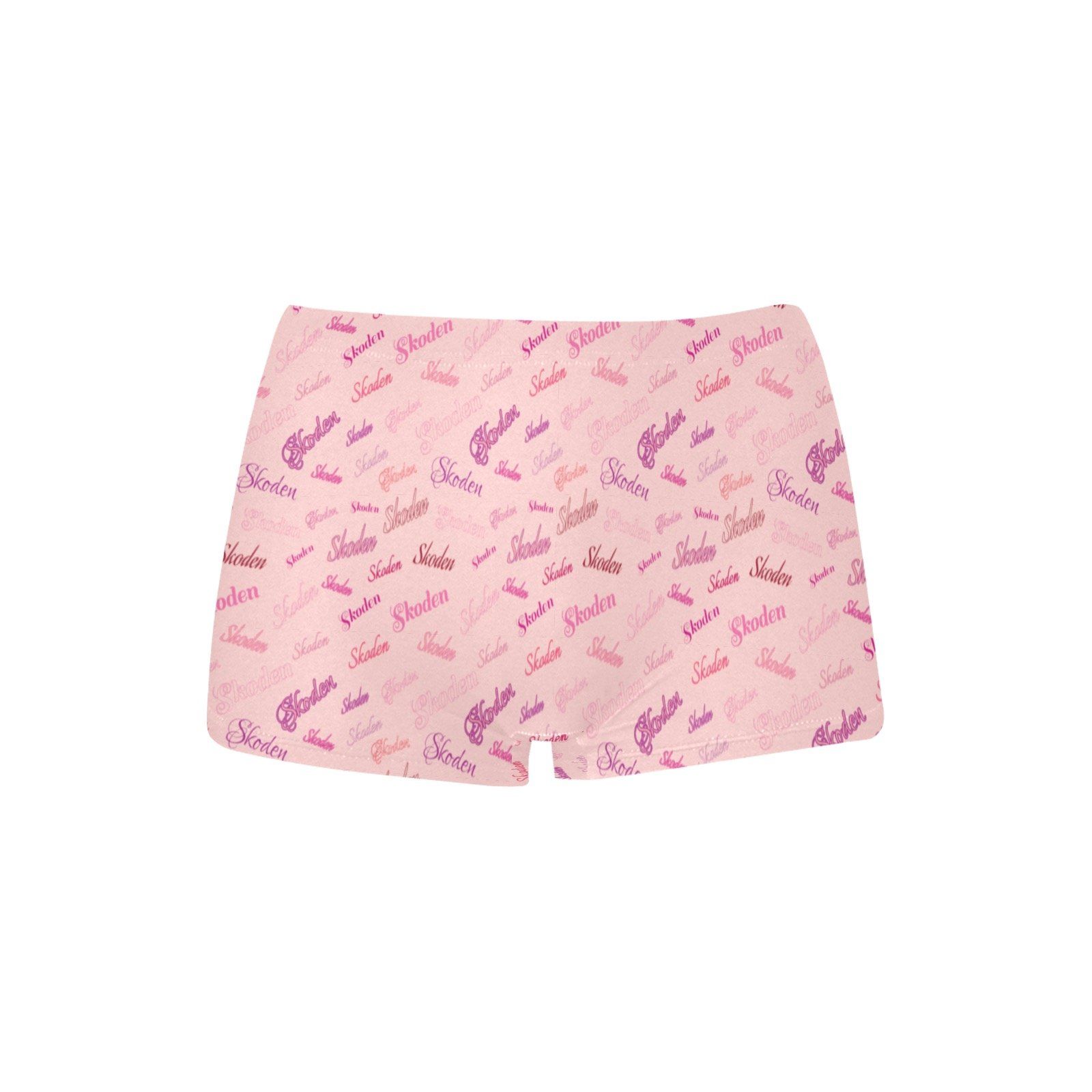 Ladies Skoden Type Undergarment Pink Women's All Over Print Boyshort Panties (Model L31) Women's Boyshort Panties (L31) e-joyer 