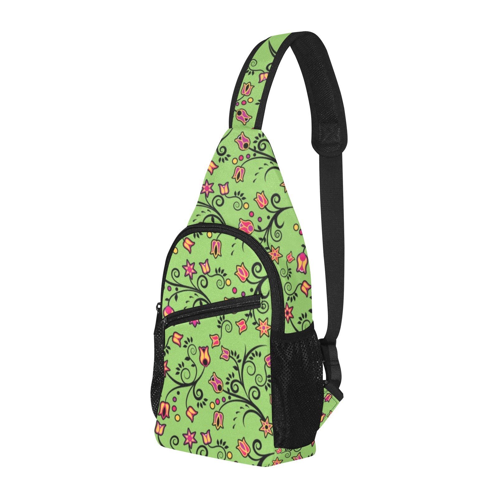 LightGreen Yellow Star All Over Print Chest Bag (Model 1719) All Over Print Chest Bag (1719) e-joyer 