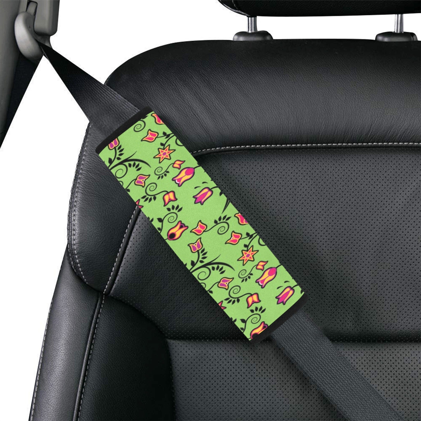 LightGreen Yellow Star Car Seat Belt Cover 7''x12.6'' (Pack of 2) Car Seat Belt Cover 7x12.6 (Pack of 2) e-joyer 