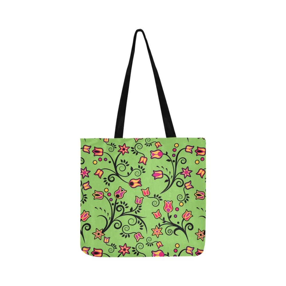 LightGreen Yellow Star Reusable Shopping Bag Model 1660 (Two sides) Shopping Tote Bag (1660) e-joyer 