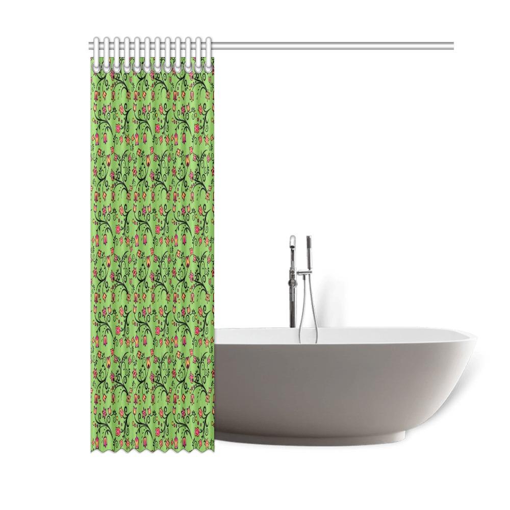 LightGreen Yellow Star Shower Curtain 60"x72" Shower Curtain 60"x72" e-joyer 