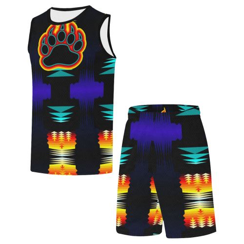 Midnight Sage Bearpaw All Over Print Basketball Uniform Basketball Uniform e-joyer 