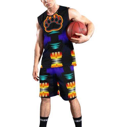 Midnight Sage Bearpaw All Over Print Basketball Uniform Basketball Uniform e-joyer 