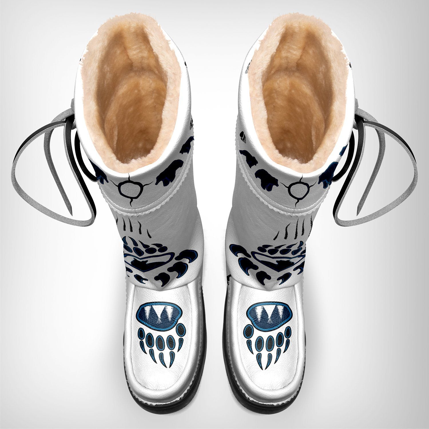Navy Bearpaw Real Leather MoccaLux 49 Dzine 