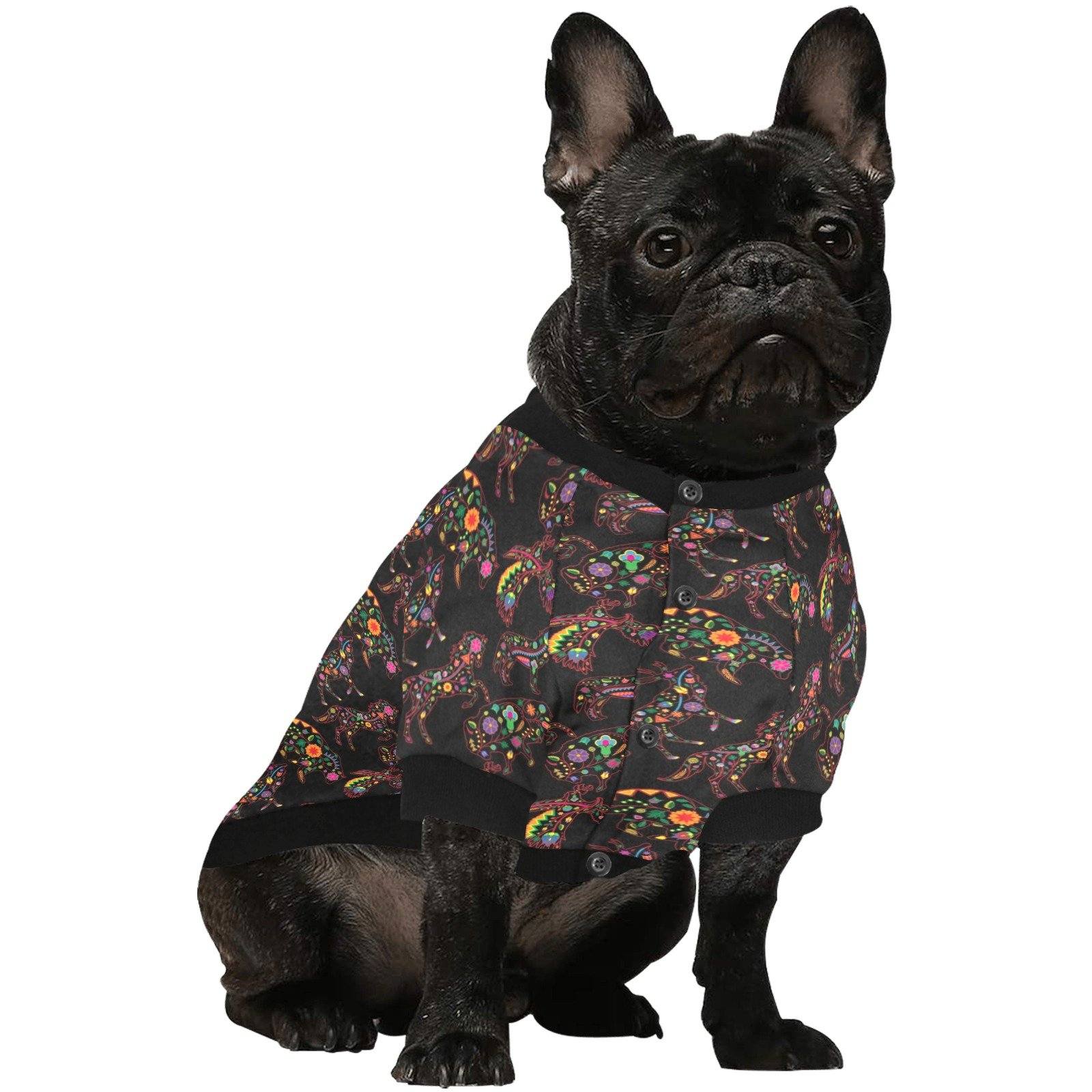 Neon Floral Animals Pet Dog Round Neck Shirt Pet Dog Round Neck Shirt e-joyer 