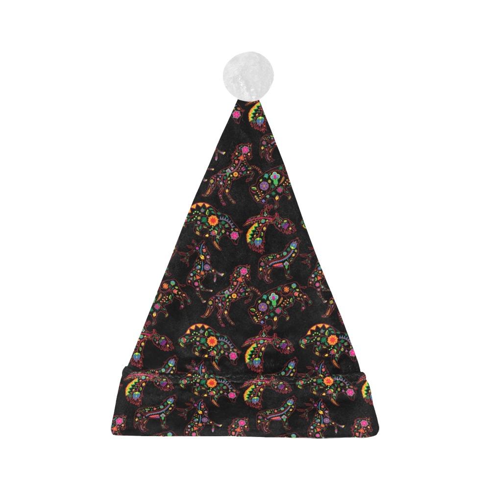 Neon Floral Animals Santa Hat Santa Hat e-joyer 