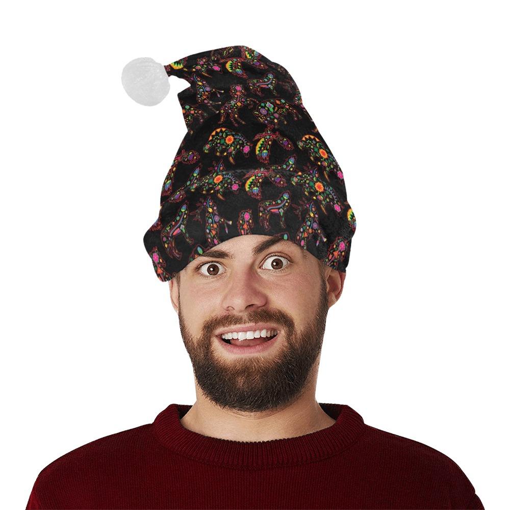 Neon Floral Animals Santa Hat Santa Hat e-joyer 