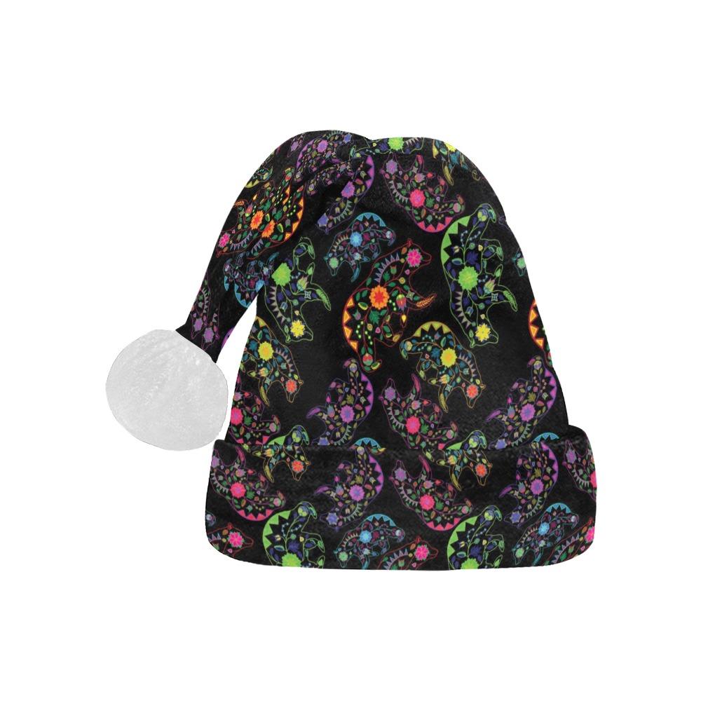 Neon Floral Bears Santa Hat Santa Hat e-joyer 