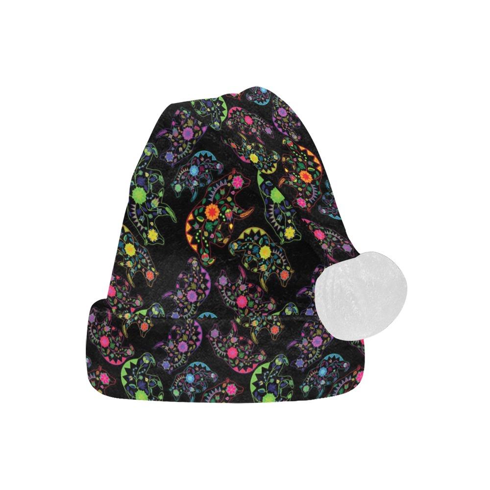 Neon Floral Bears Santa Hat Santa Hat e-joyer 