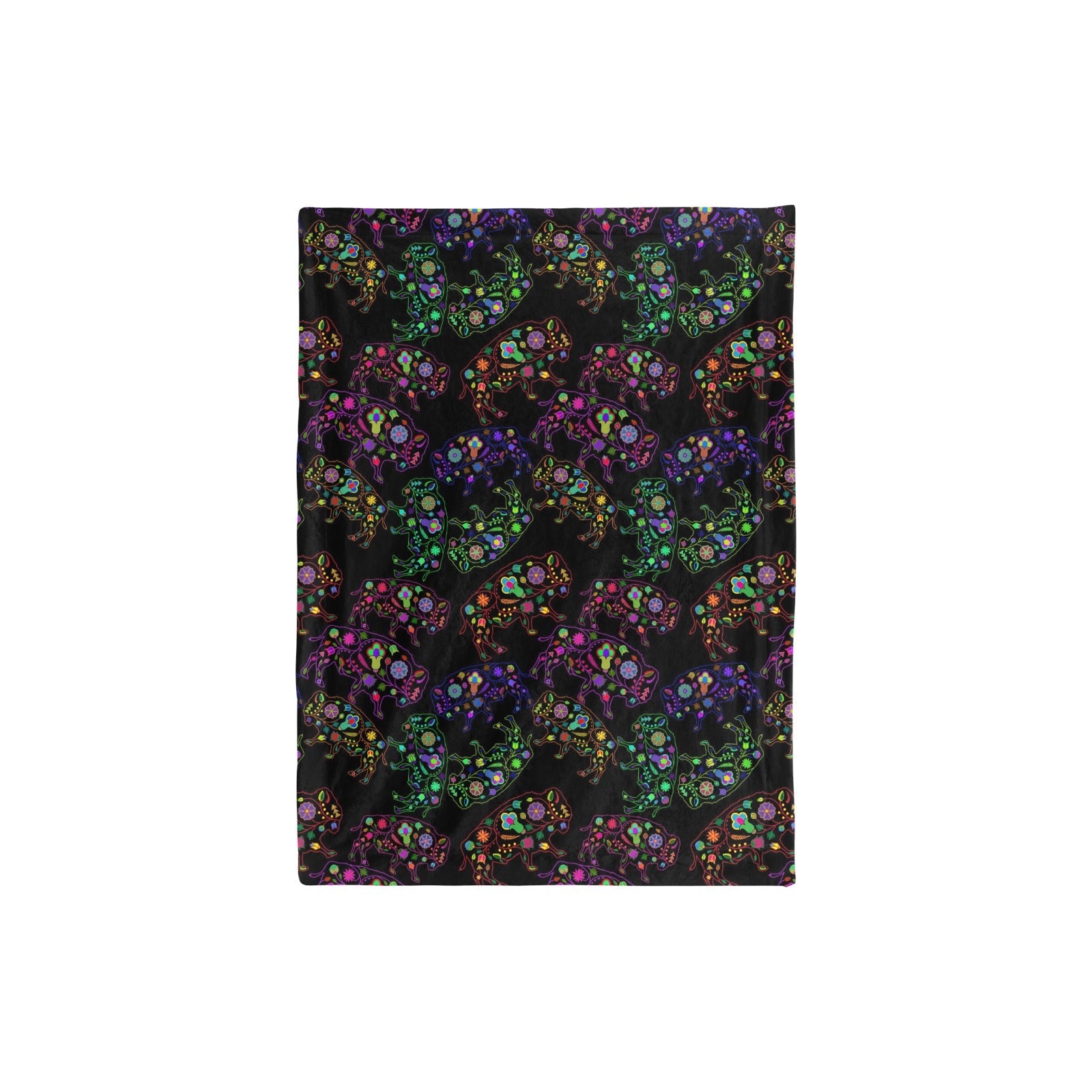 Neon Floral Buffalos Baby Blanket 30"x40" Baby Blanket 30"x40" e-joyer 