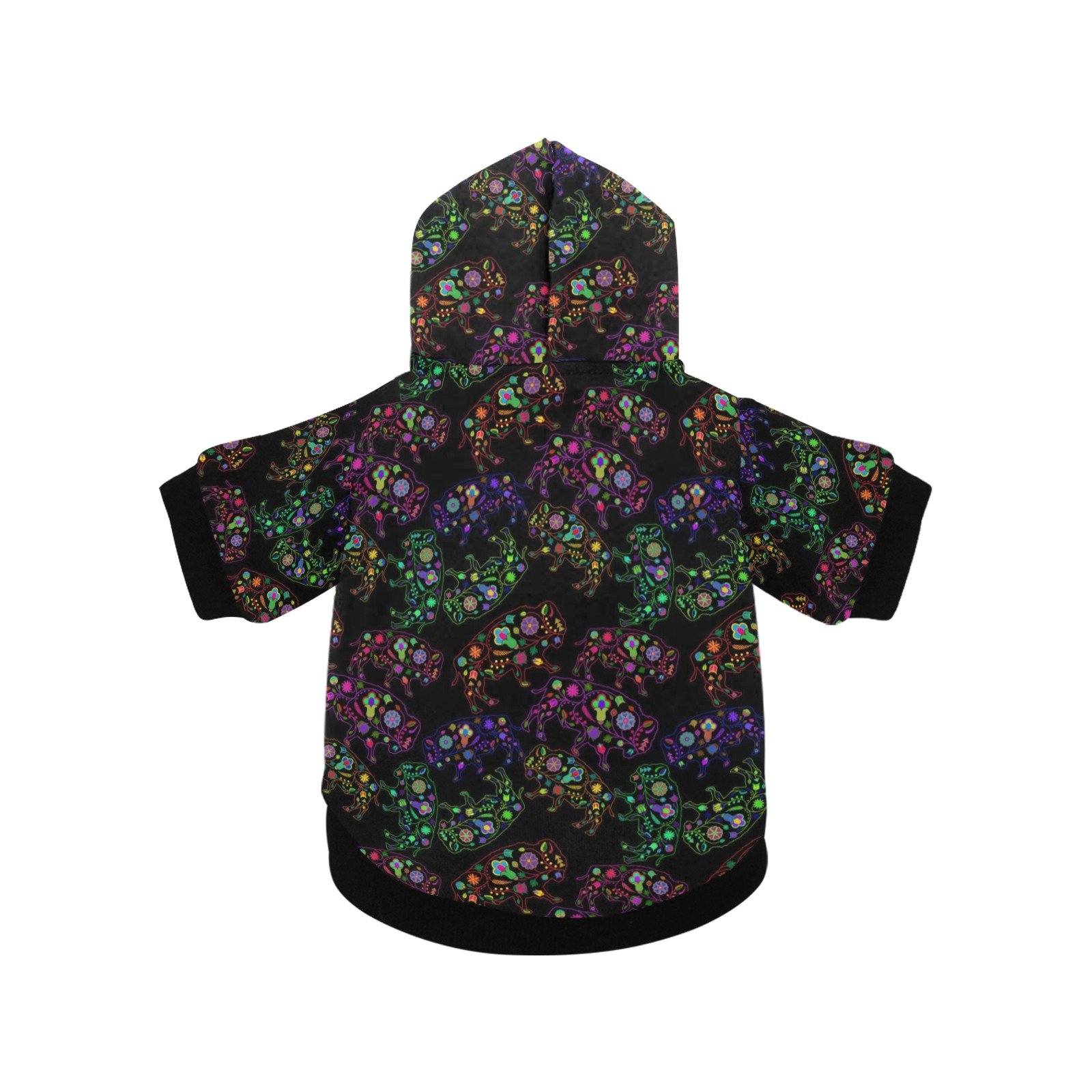 Neon Floral Buffalos Pet Dog Hoodie Pet Dog Hoodie e-joyer 