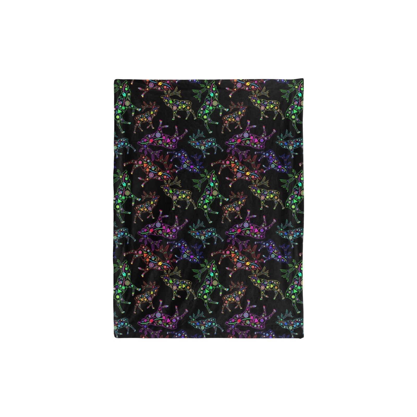 Neon Floral Elks Baby Blanket 30"x40" Baby Blanket 30"x40" e-joyer 