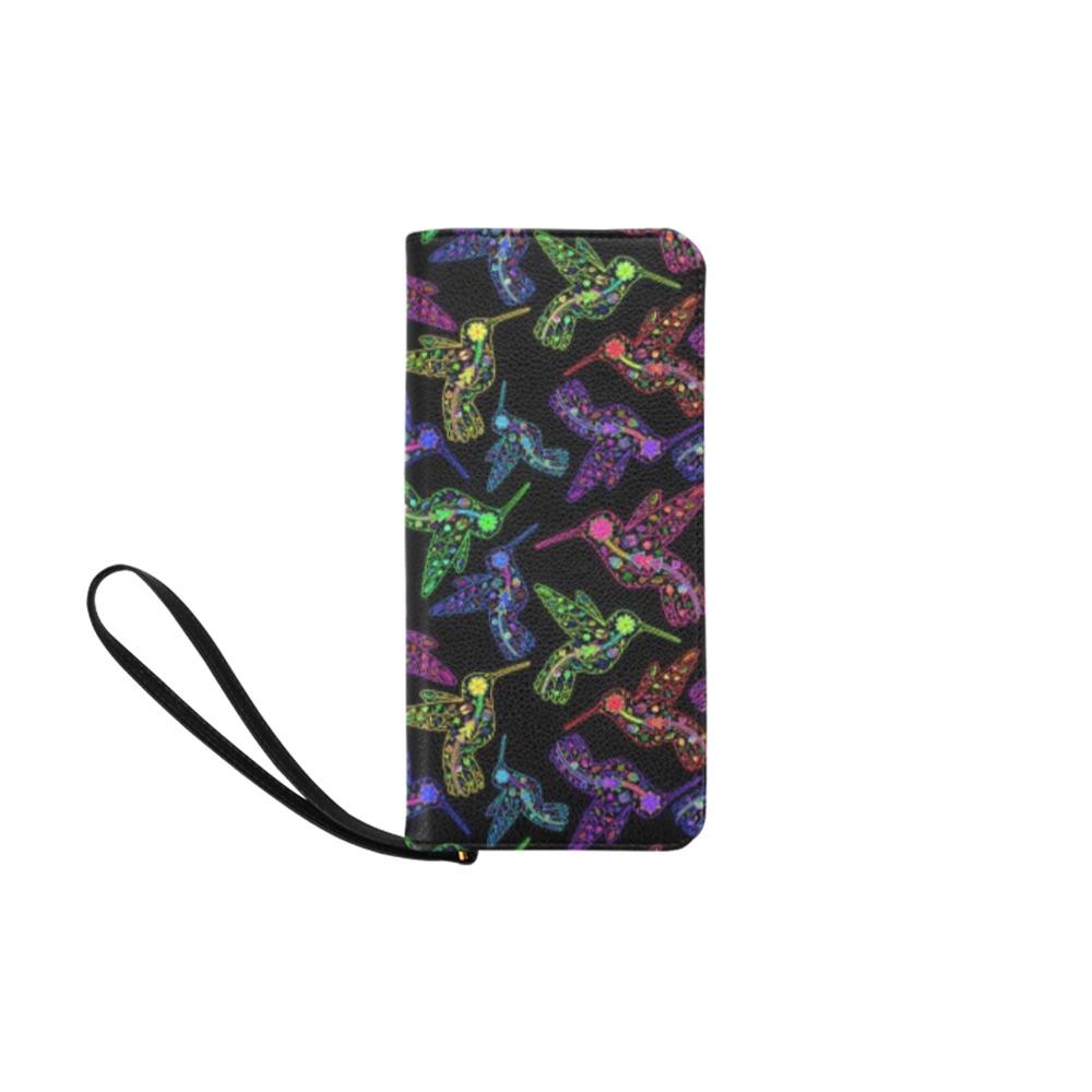 Neon Floral Hummingbirds Women's Clutch Purse (Model 1637) Women's Clutch Purse (1637) e-joyer 