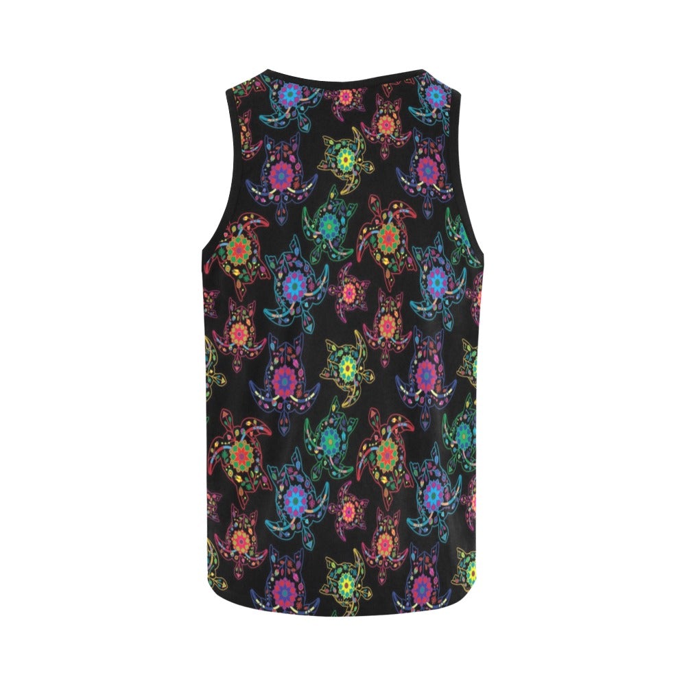 Neon Floral Turtle All Over Print Tank Top for Women (Model T43) All Over Print Tank Top for Women (T43) e-joyer 