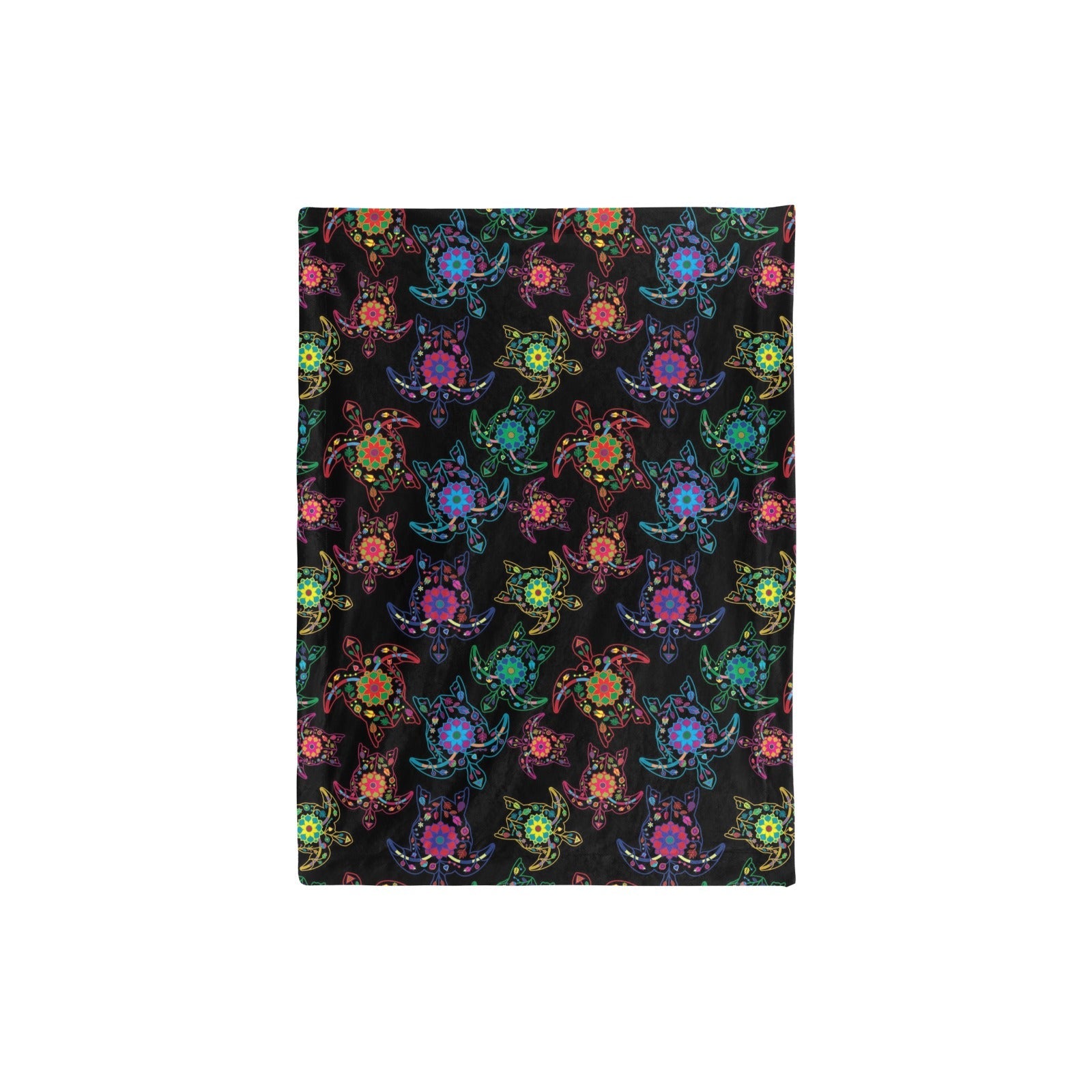 Neon Floral Turtle Baby Blanket 30"x40" Baby Blanket 30"x40" e-joyer 