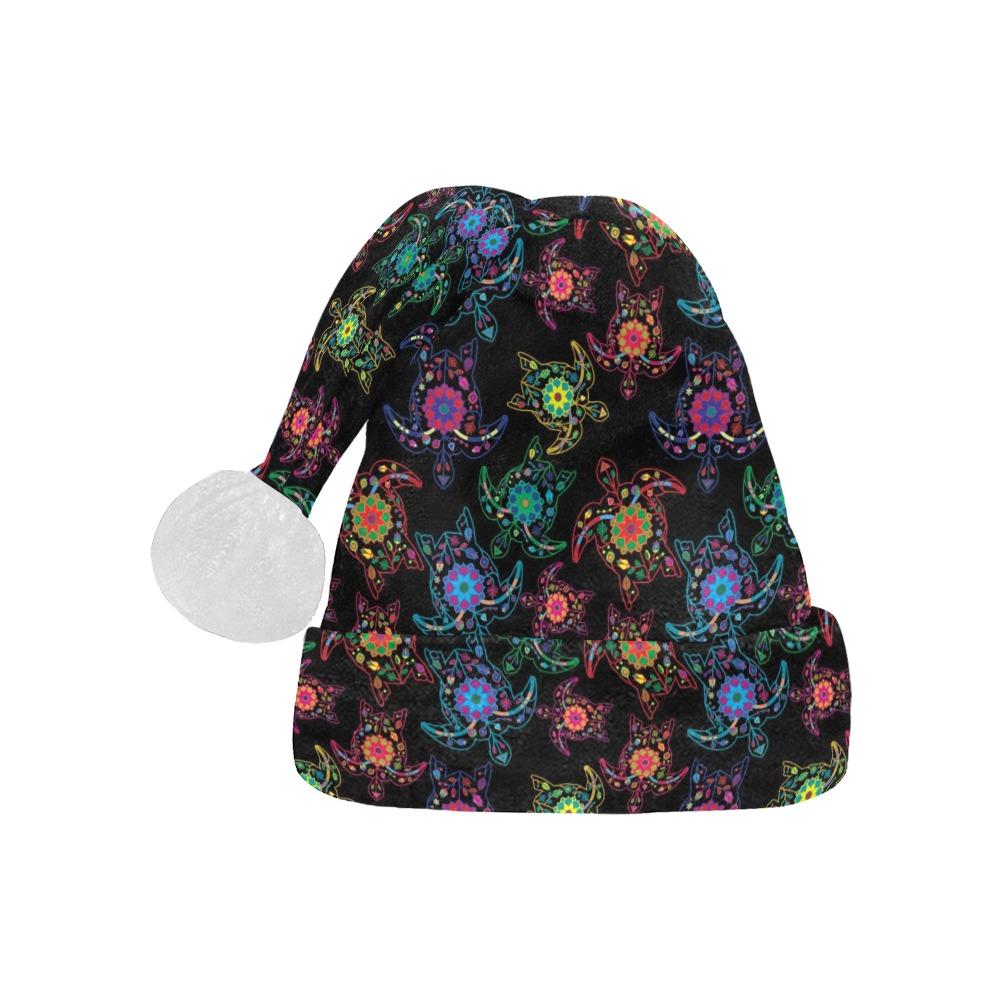 Neon Floral Turtle Santa Hat Santa Hat e-joyer 