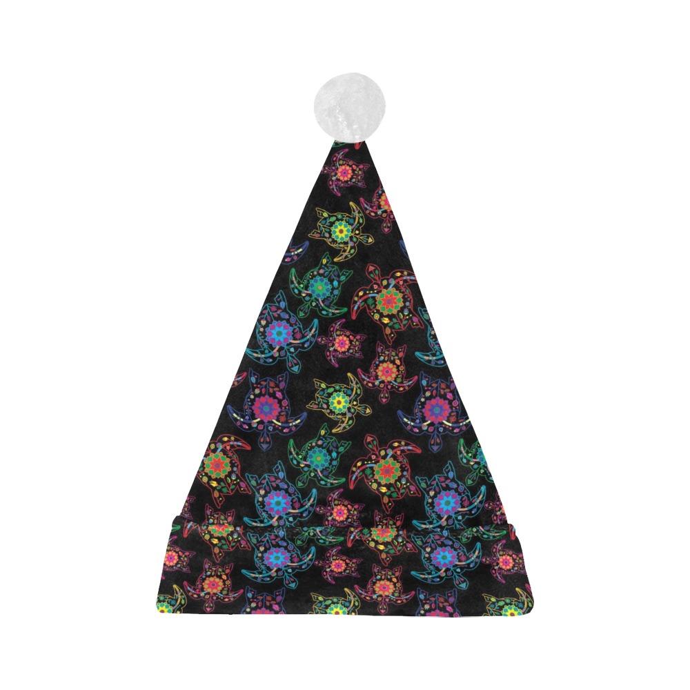 Neon Floral Turtle Santa Hat Santa Hat e-joyer 