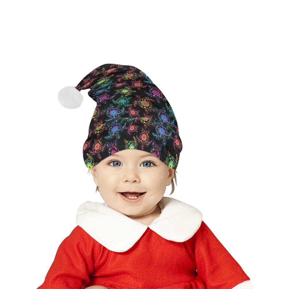 Neon Floral Turtle Santa Hat Santa Hat e-joyer 