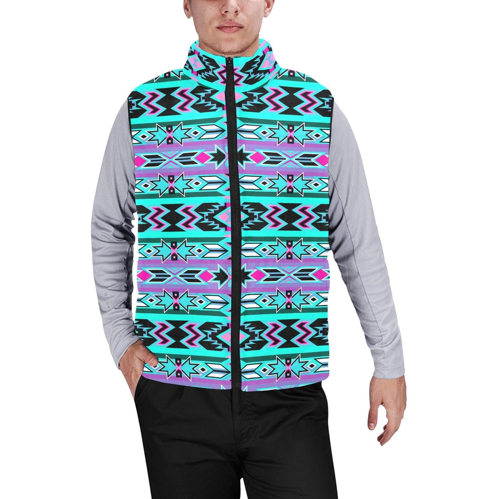 Northeast Journey Men's Padded Vest Jacket (Model H44) Men's Padded Vest Jacket (H44) e-joyer 