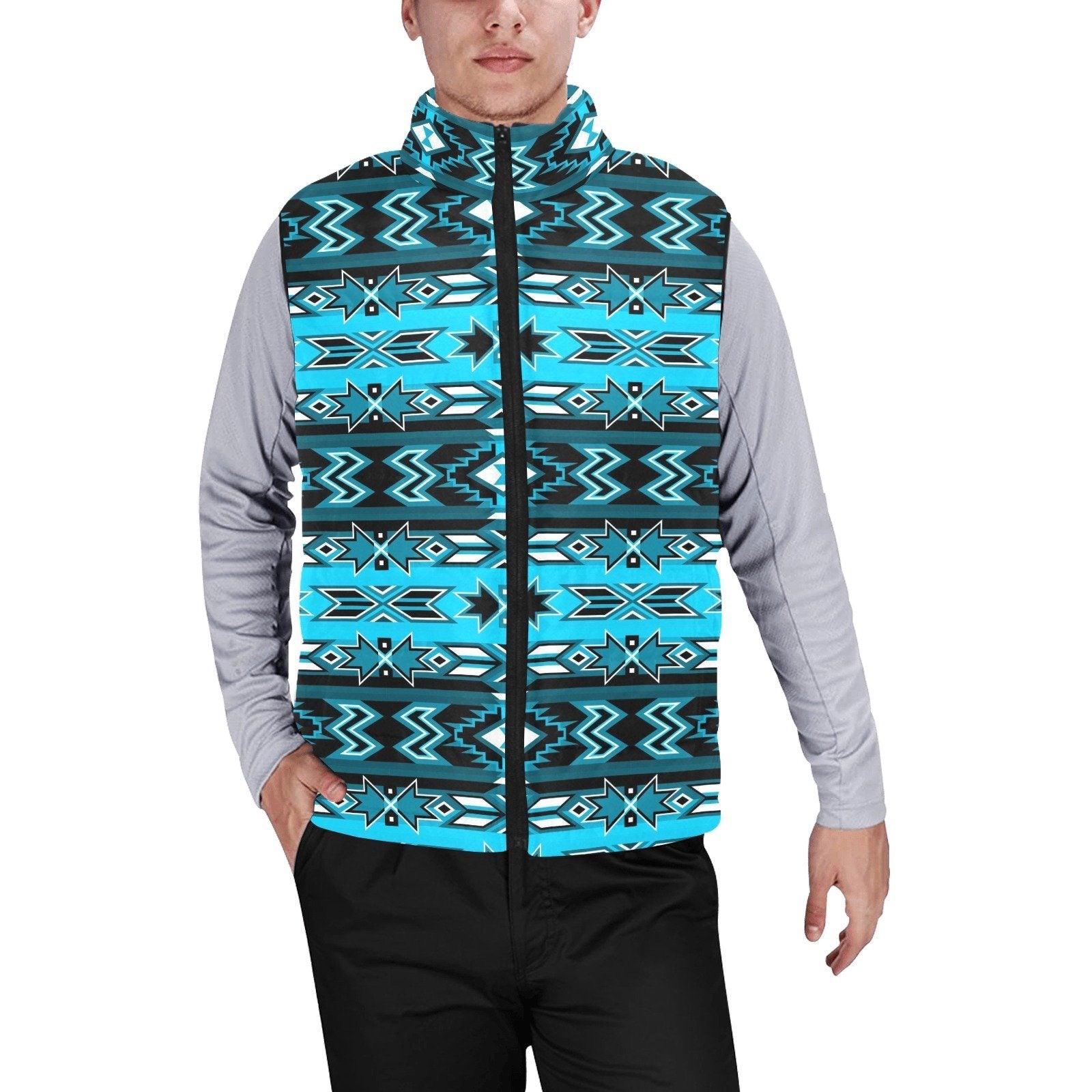 Northern Journey Men's Padded Vest Jacket (Model H44) Men's Padded Vest Jacket (H44) e-joyer 