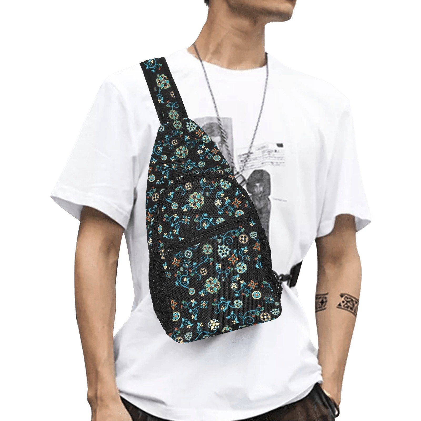 Ocean Bloom All Over Print Chest Bag (Model 1719) All Over Print Chest Bag (1719) e-joyer 