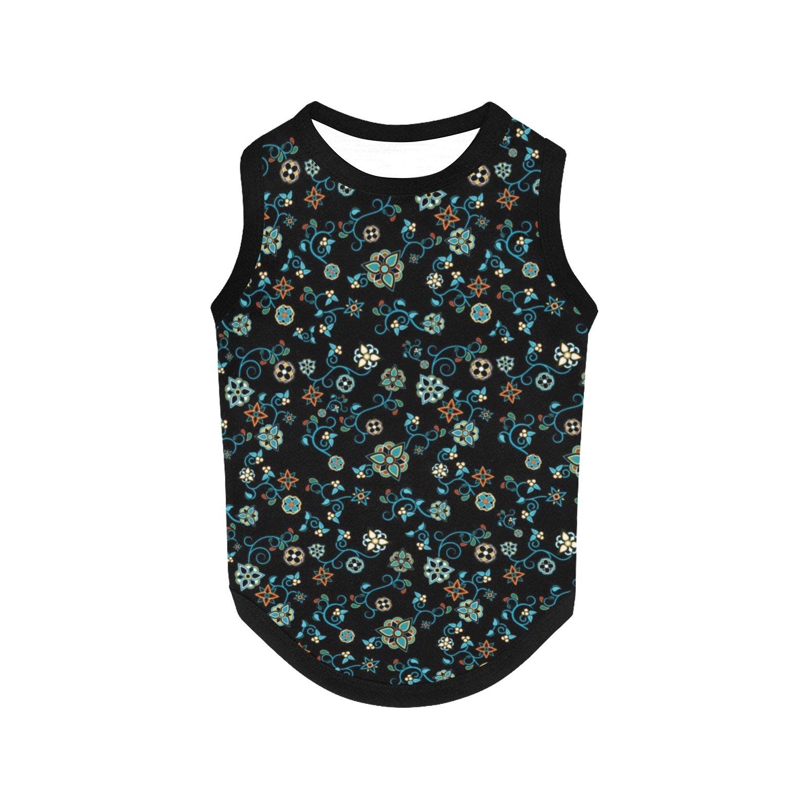 Ocean Bloom All Over Print Pet Tank Top Pet Tank Top e-joyer 