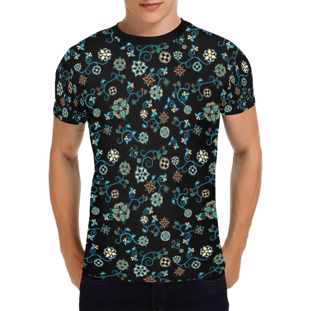 Ocean Bloom All Over Print T-Shirt for Men (USA Size) (Model T40) All Over Print T-Shirt for Men (T40) e-joyer 