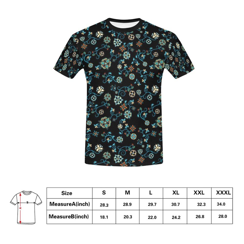 Ocean Bloom All Over Print T-Shirt for Men (USA Size) (Model T40) All Over Print T-Shirt for Men (T40) e-joyer 