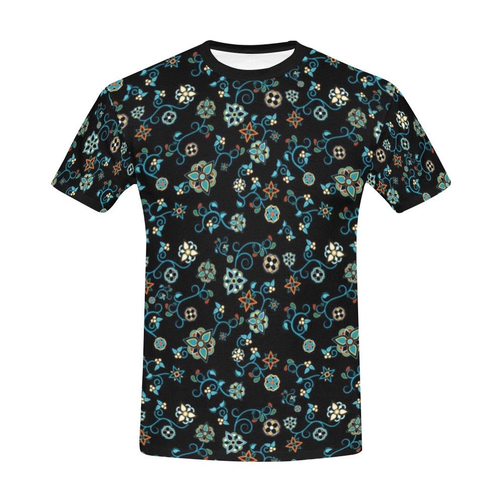 Ocean Bloom All Over Print T-Shirt for Men (USA Size) (Model T40) All Over Print T-Shirt for Men (T40) e-joyer 