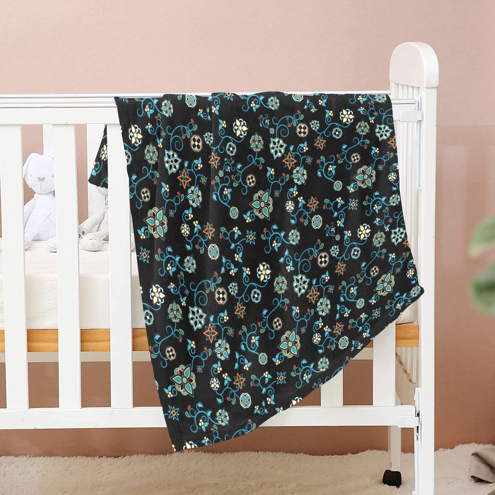 Ocean Bloom Baby Blanket 30"x40" Baby Blanket 30"x40" e-joyer 