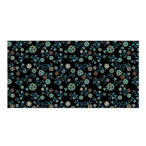 Ocean Bloom Satin Shawl Scarf 49 Dzine 